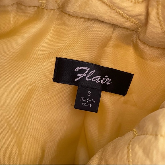 Flair Abstract Embossed Quilted Cotton Lagenlook Stand Collar Zip Front Jacket S - Picture 7 of 10